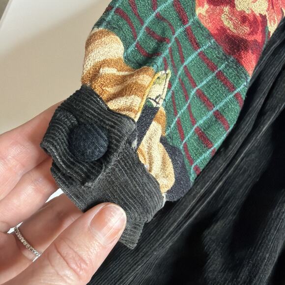 Vintage Traditions Pamela Kline Girls Dress Size 3T Corduroy Floral Cottagecore - Picture 13 of 13